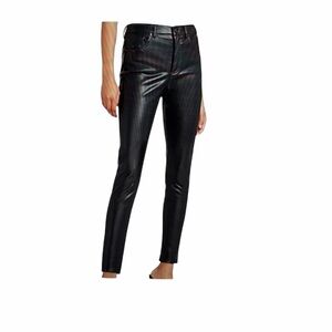 New Express Black Faux Leather High Rise Ankle Legging Pants Jeans sz 6